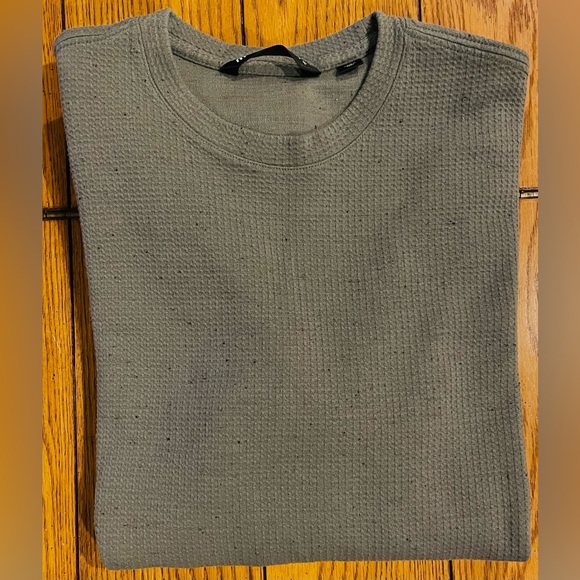 Travis Mathew men’s Cloud Waffle Crewneck Golf Long Sleeve T-shirt green med